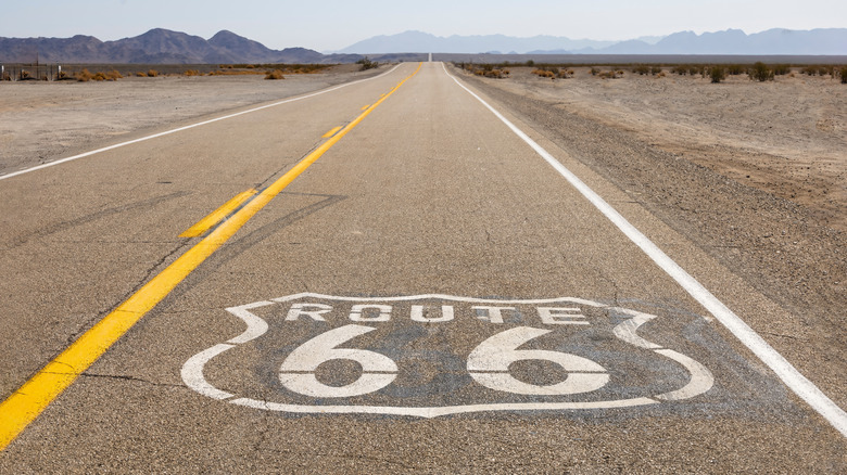 Route 66 in Amboy, CA