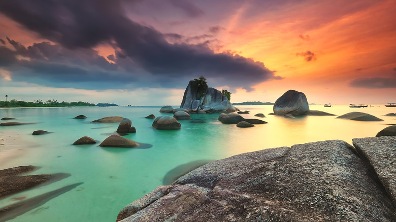 Tanjung Kelayang beach on Belitung Island, Indonesia