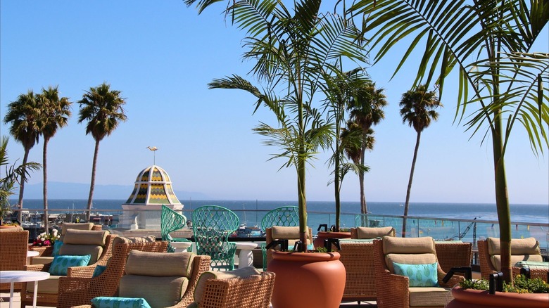 La Bahia seaside rooftop deck stares over Bell Tower and Pacific Ocean