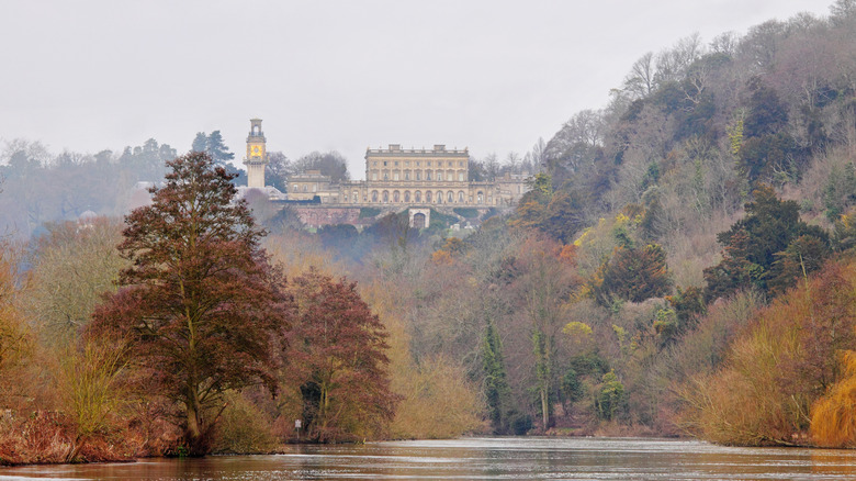 Cliveden House's as seen from the Thames in autumn