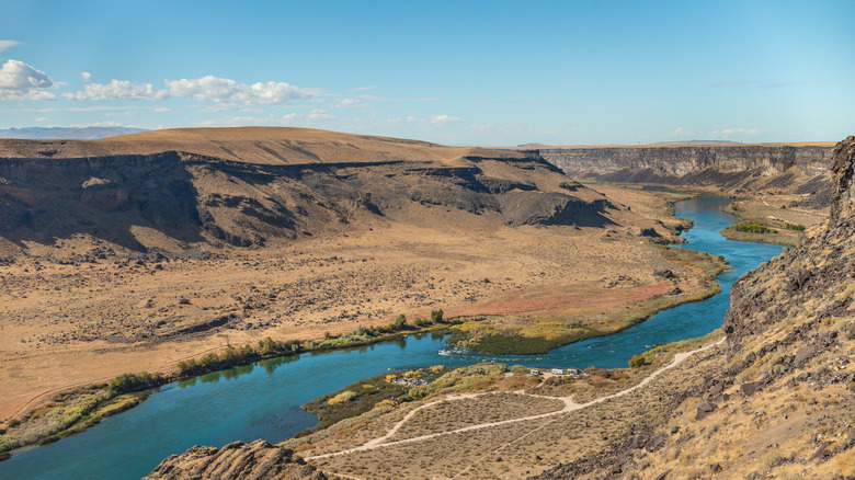 The Snake River flowing through the Morley Nelson Snake River Birds of Prey Conservation Area