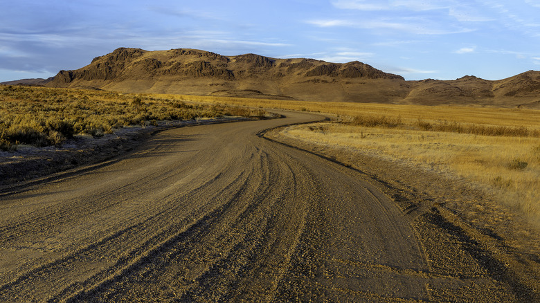 An unpaved section of the Oregon Trail in Idaho