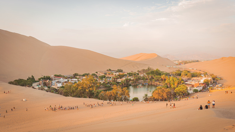 The Huacachina oasis, close to Paracas, Peru