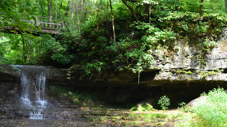 The beautiful waterfall in Glen Helen Nature Preserve in Yellow Springs, Ohio.