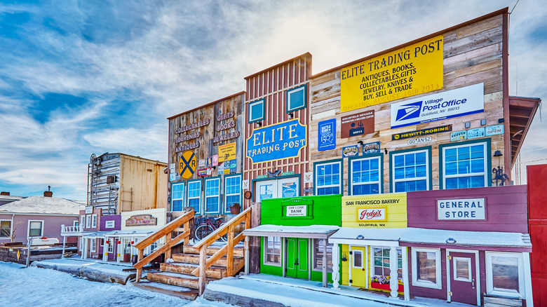 Historic old shops in Goldfield, NV