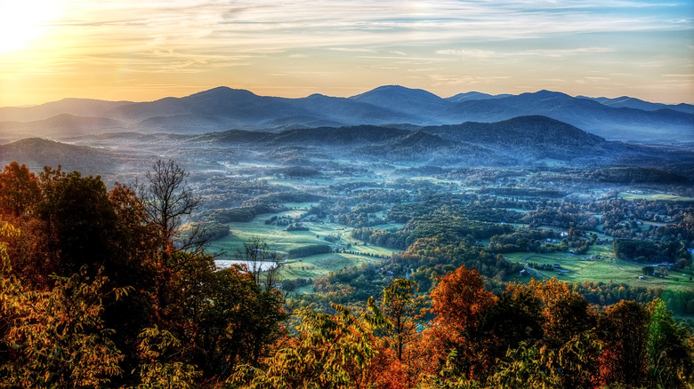 Blue Ridge Mountain scenery in Virginia