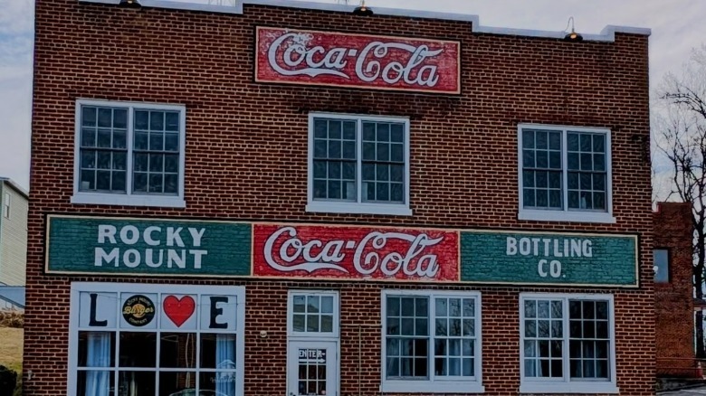 Brick building of Coca Cola Company downtown Rocky Mount