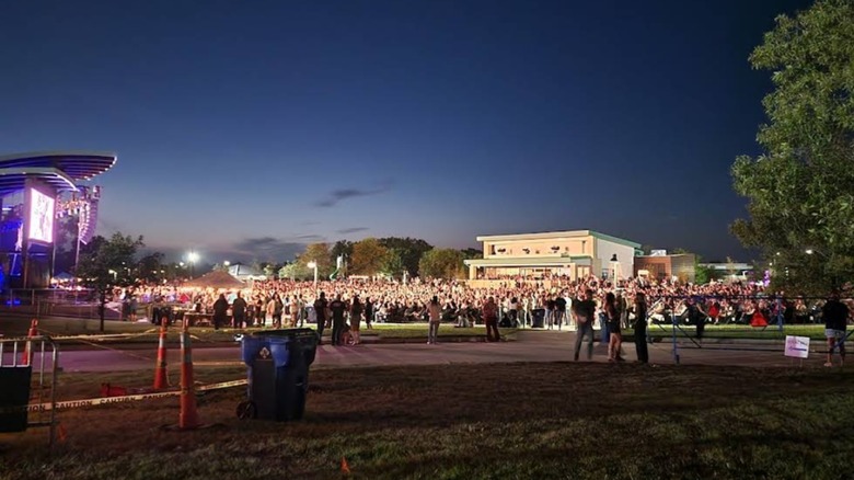 Nighttime concert at Andover Central Park