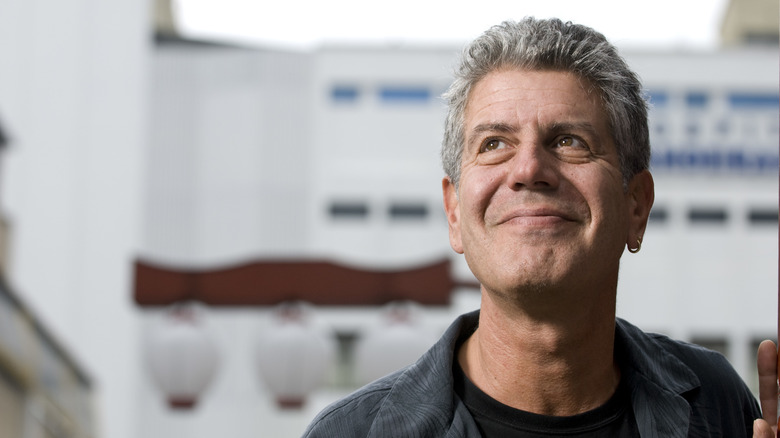Anthony Bourdain smiling