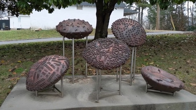 Abstract sculpture at Robert T. Webb Sculpture Garden