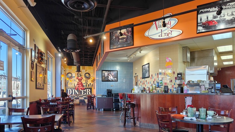 The retro-inspired interior of Valley Diner in Apple Valley, Minnesota