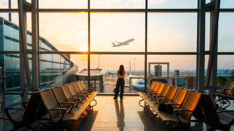 Woman at airport