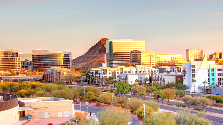 Aerial view of downtown Tempe, Arizona