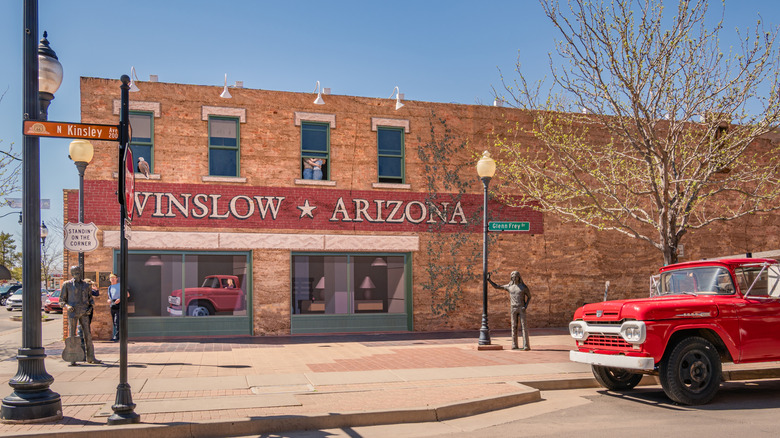 Downtown corner in Winslow, Arizona