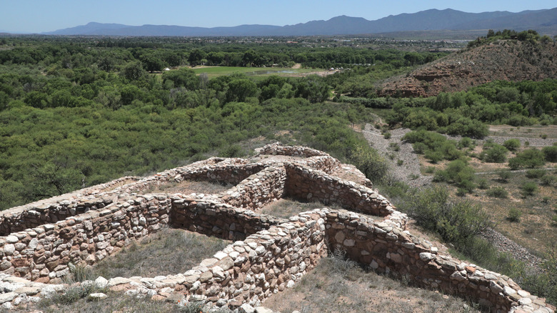 Looking down into Verde Valley from the top of Tuzigoot National Monument, Arizona