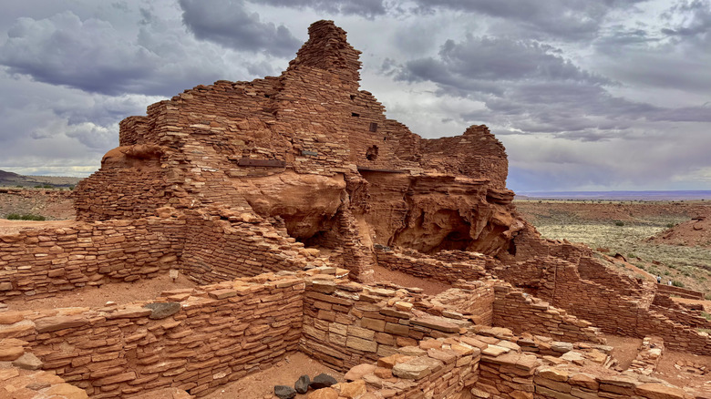 The 12th-century Wupatki pueblo at Wupatki National Monument