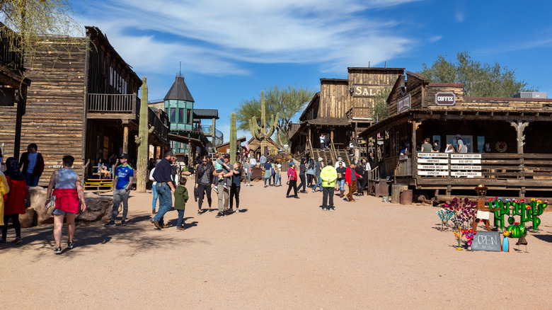 Old western town on the outskirts of Apache Junction, Arizona