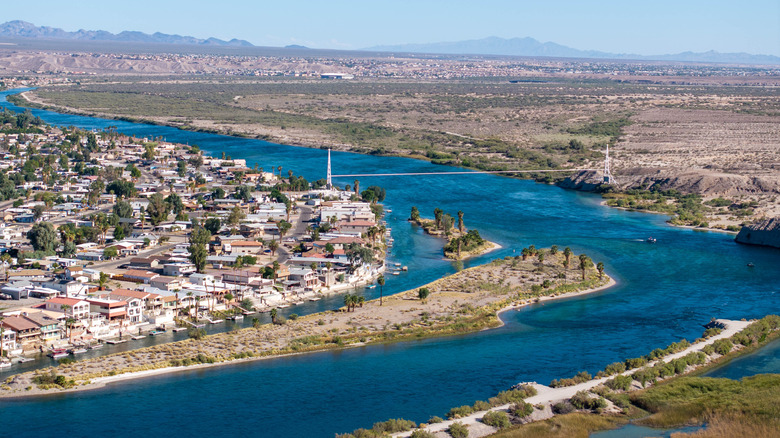 Overlooking the Colorado River running along side Bullhead City, Arizona