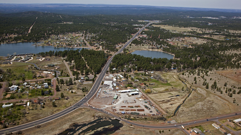 Pinetop, Arizona overhead view