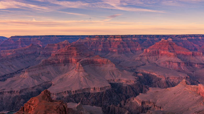 The sunset over the Grand Canyon, Arizona
