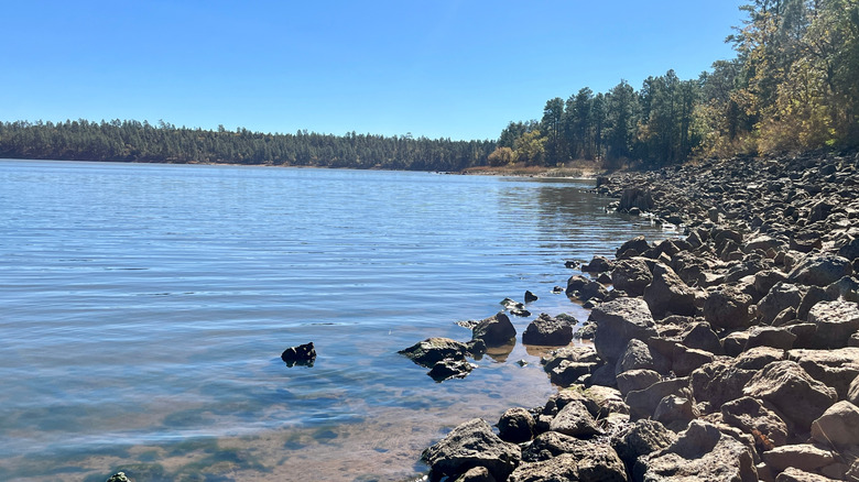 a wider view of show low lake in arizona