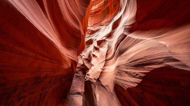 Colorful geographic formations at Cardiac Canyon