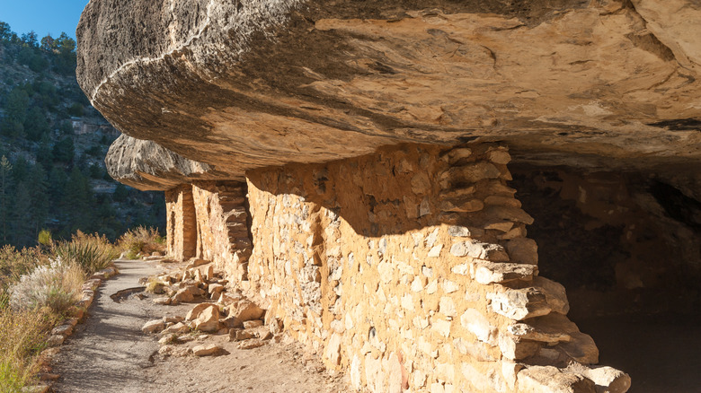 The cliff dwellings at Walnut Canyon National Monument in Arizona