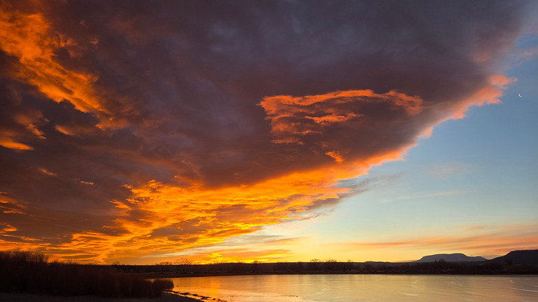 Becker Lake at sunset