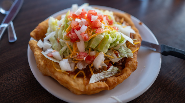 Navajo fry bread taco