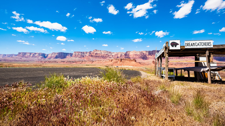 trading post in red rock desert
