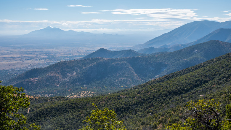 View of the Huachuca Mountains near Sierra Vista, AZ.