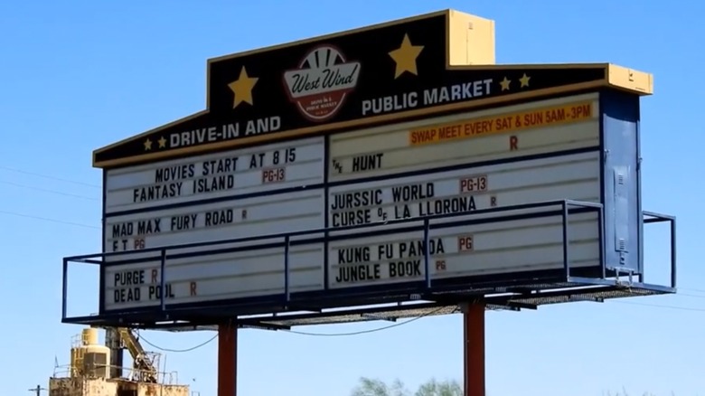 West Wind Glendale marquee with movie titles