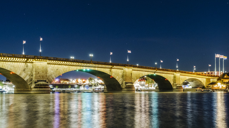 The London Bridge on the Colorado River in Lake Havasu, Arizona