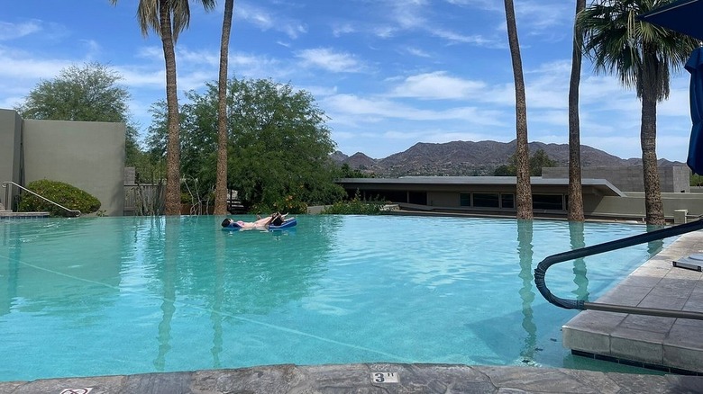 The pool at Sanctuary Camelback Mountain Resort in Scottsdale, Arizona