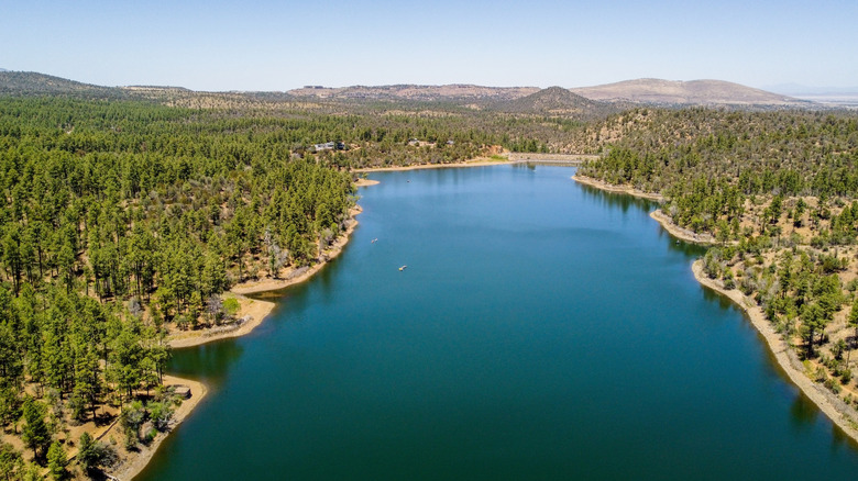 Aerial view of Lynx Lake in Arizona