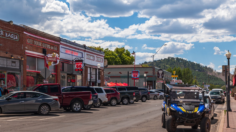 Downtown Williams, Arizona on a sunny day