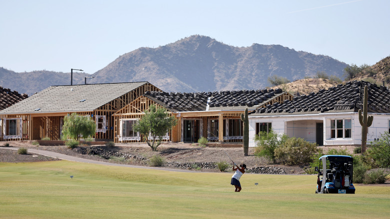 A woman golfing in Buckeye, Arizona