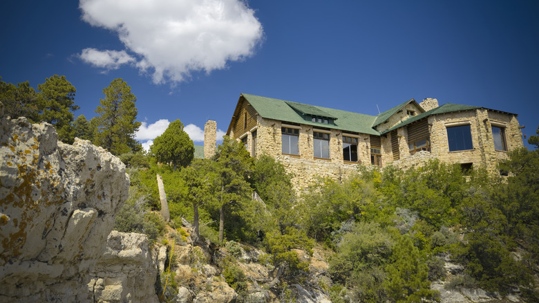 Low angle view of the Grand Canyon Lodge
