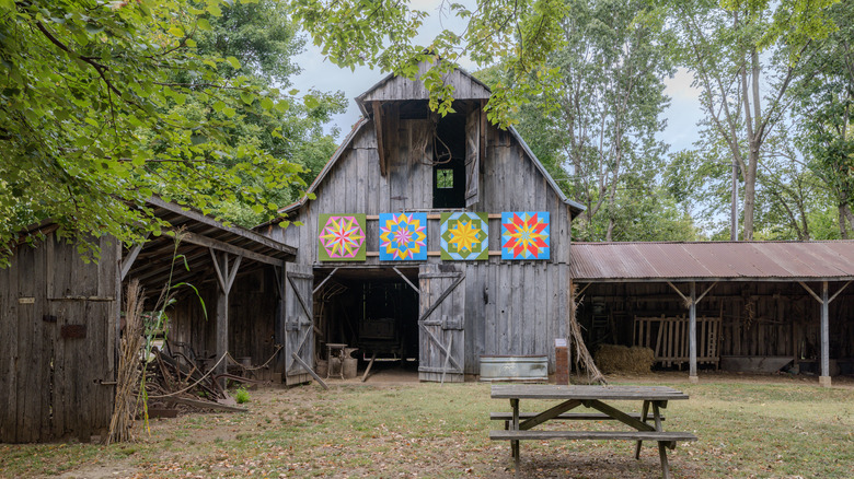 Cooper Barn, one of several historic buildings on the campus of the Shiloh Museum of Ozark History in Springdale.