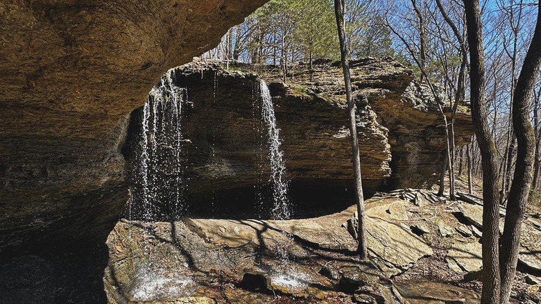 cave with waterfall