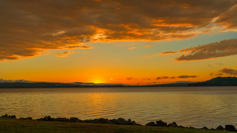 Sunset at Lake Dardanelle State Park in Arkansas