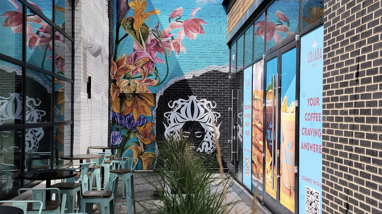 Colorful outdoor space at The Crossing Clarendon