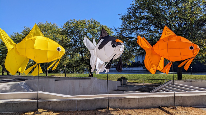 Fish sculptures exhibited at ArtPrize