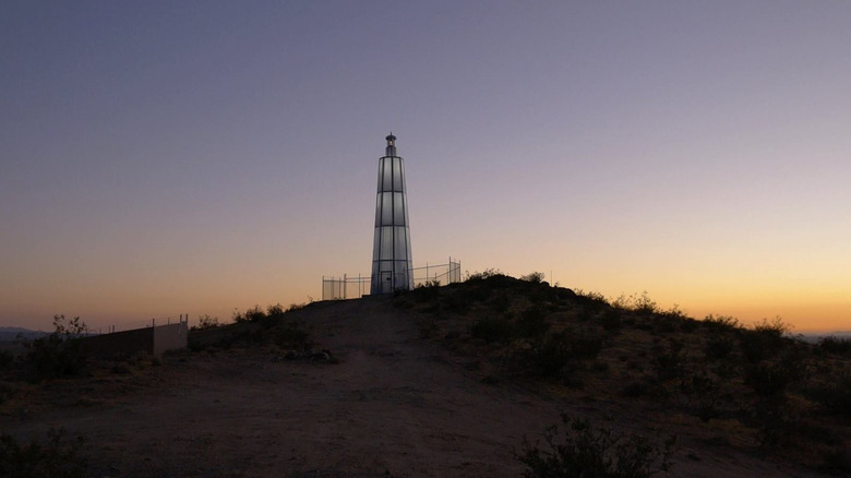 A sunset view of Desert Lighthouse