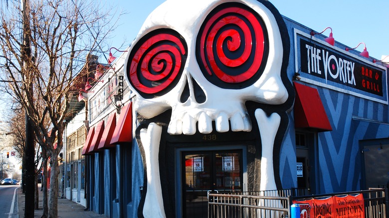 Exterior of the skull at Vortex in Atlanta