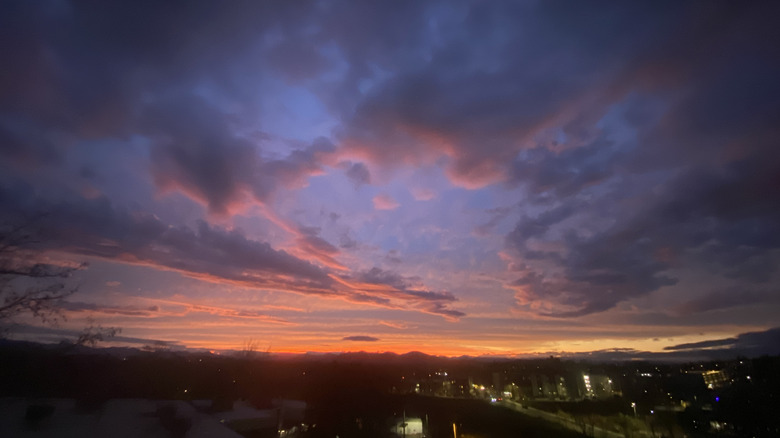 Sunset sky over Asheville, North Carolina
