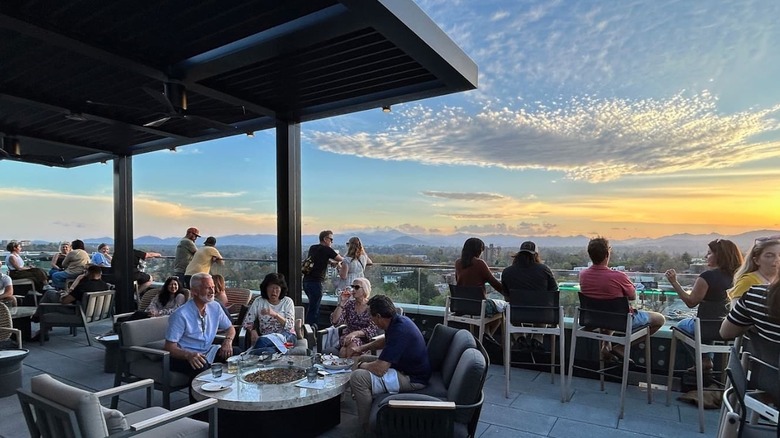 The rooftop terrace at Wildwood Still in Asheville
