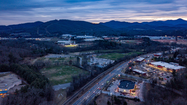 West Asheville, North Carolina, at dusk