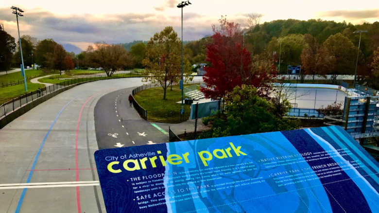 A view of the track at Carrier Park in Asheville, North Carolina