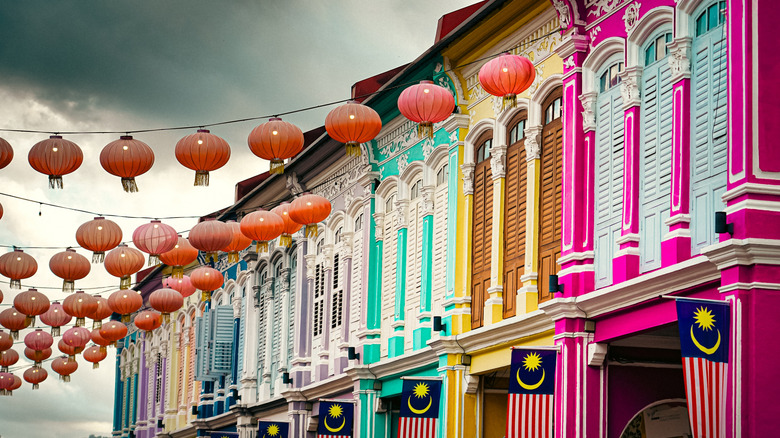 Colorful buildings, George Town, Penang, Malaysia